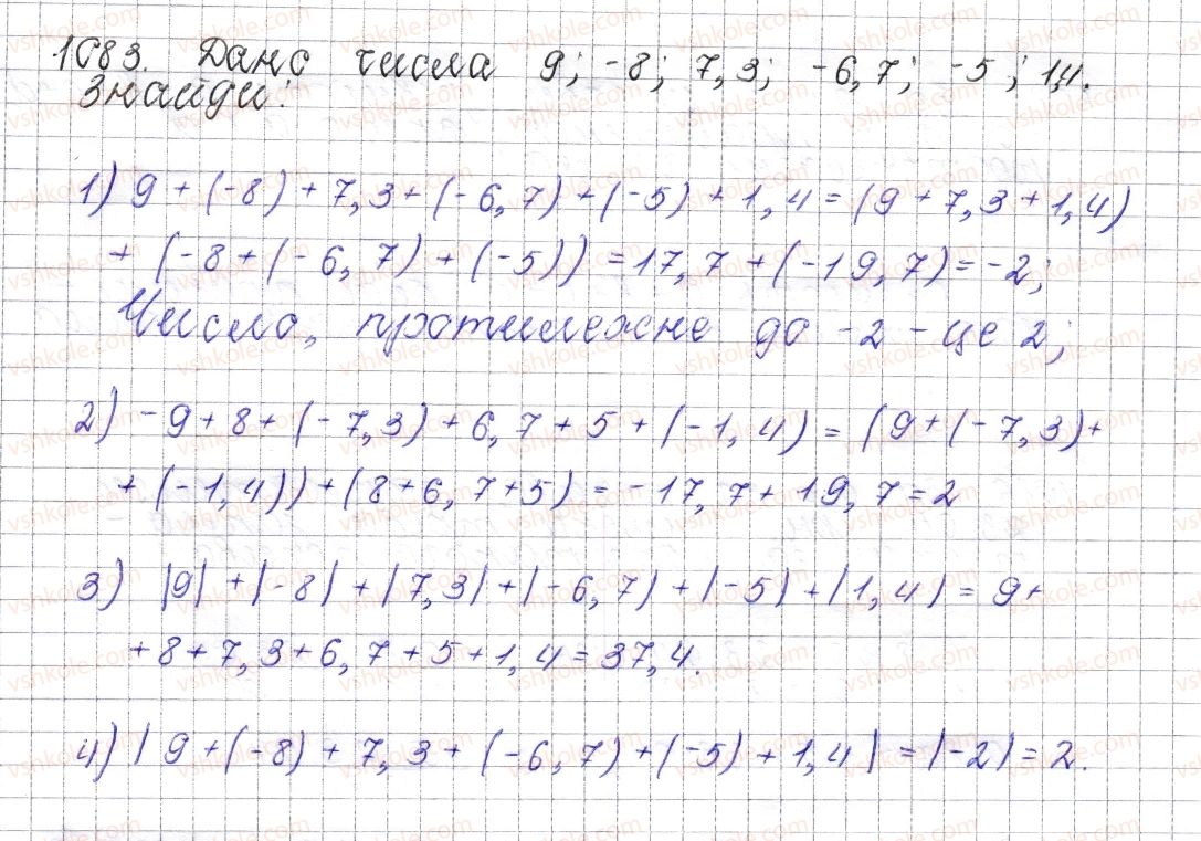 фото задание 1083 - § 40. властивості додавання - розділ 4. раціональні числа і дії над ними