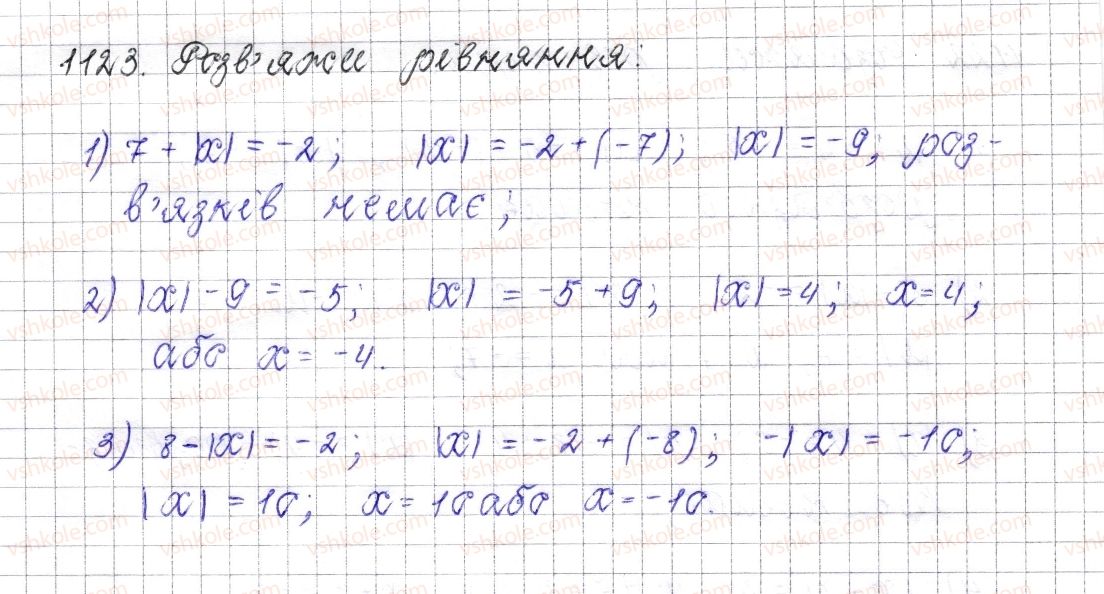 фото задание 1123 - § 41. віднімання раціональних чисел - розділ 4. раціональні числа і дії над ними