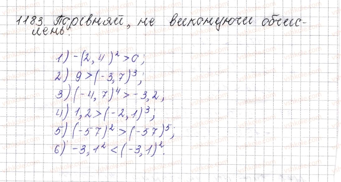 фото задание 1183 - § 43. множення раціональних чисел - розділ 4. раціональні числа і дії над ними