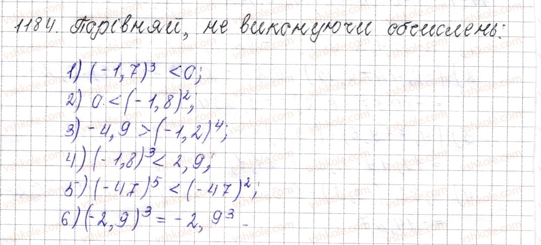 фото задание 1184 - § 43. множення раціональних чисел - розділ 4. раціональні числа і дії над ними