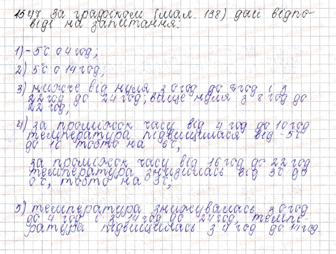 фото задание 1547 - § 54. приклади графіків залежності між величинами - розділ 4. раціональні числа і дії над ними