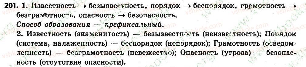 фото задание 201 - § 22. написание не с именами существительными и именами прилагательными - имя существительное