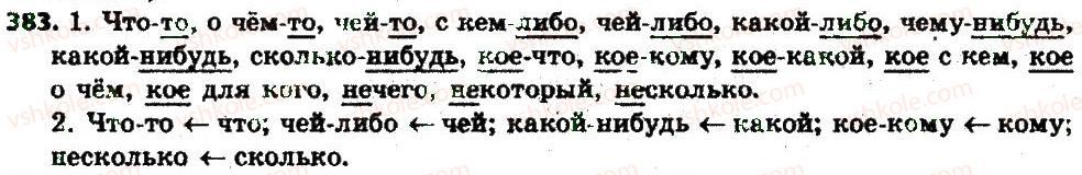 фото задание 383 - § 41. неопределённые местоимения - местоимение