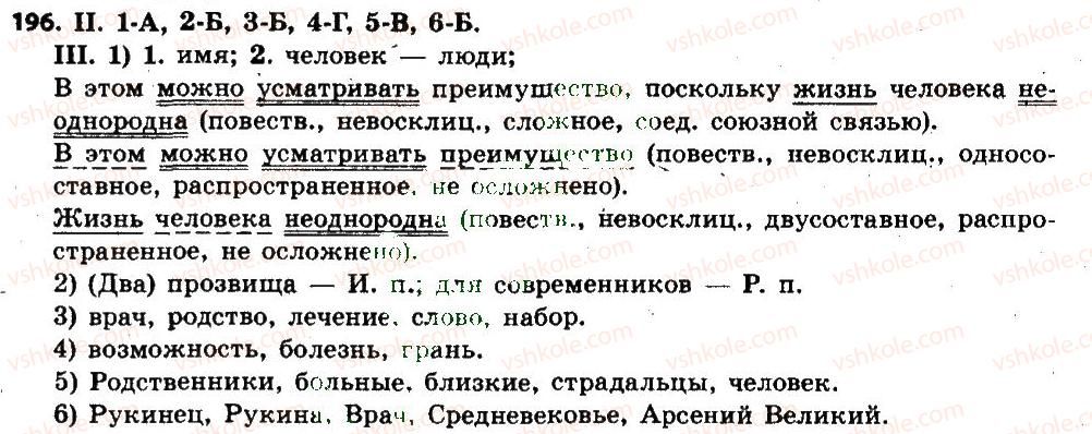 фото задание 196 - морфология. орфография. орфоэпия