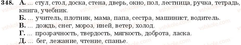 фото задание 348 - занятия 32, 33. имя существительное как часть речи - грамматика. морфология. орфография