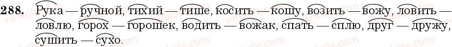 фото задание 288 - занятие 27. чередования гласных и согласных в корнях, префиксах и суффиксах - состав слова. слообразование. орфография