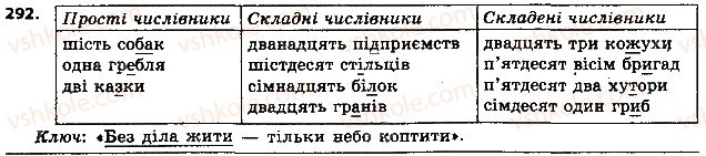 фото задание 292 - § 33. числівник як частина мови - числівник