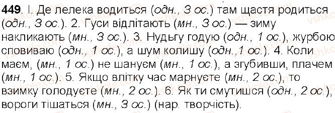 фото задание 449 - § 48. теперішній і майбутній часи дієслова - дієслово