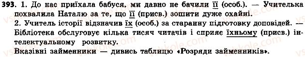 фото задание 393 - § 42. присвійні, вказівні й означальні займенники - займенник