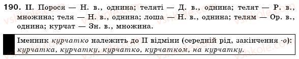 фото задание 190 - § 19. іменники 4 відміни. відмінювання іменників, що мають тільки форму множини. незмінювані іменники - іменник