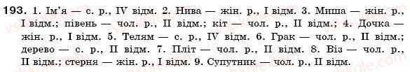 фото задание 193 - § 19. іменники 4 відміни. відмінювання іменників, що мають тільки форму множини. незмінювані іменники - іменник