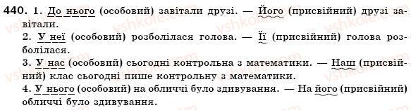 фото задание 440 - § 42. присвійні, вказівні й означальні займенники - займенник
