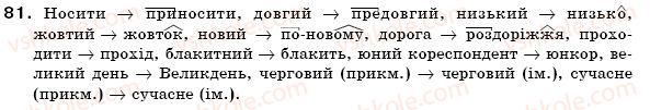 фото задание 81 - § 9. основні способи словотворення - словотвір. орфографія. змінювання і творення слів