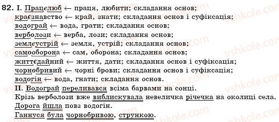 фото задание 82 - § 9. основні способи словотворення - словотвір. орфографія. змінювання і творення слів