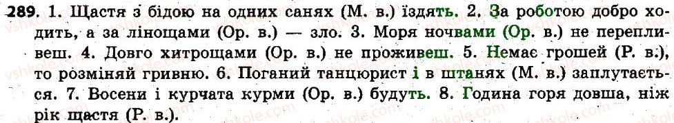 фото задание 289 - § 22. відмінки іменників, їхнє значення. поділ іменників на відміни. відмінювання іменників - іменник