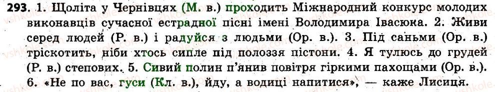фото задание 293 - § 22. відмінки іменників, їхнє значення. поділ іменників на відміни. відмінювання іменників - іменник