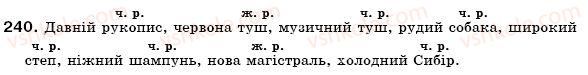 фото задание 240 - § 16. рід іменників. іменники спільного роду - іменник