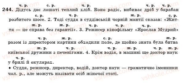фото задание 244 - § 16. рід іменників. іменники спільного роду - іменник
