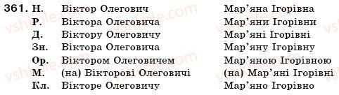 фото задание 361 - § 22. написання та відмінювання імен по батькові - іменник