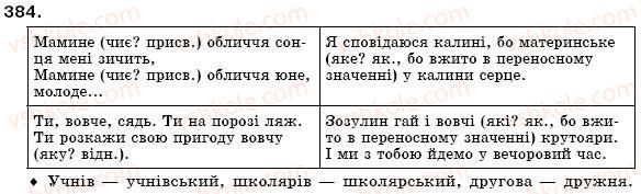 фото задание 384 - § 24. якісні, відносні, присвійні прикметники, їхнє творення та правопис - прикметник