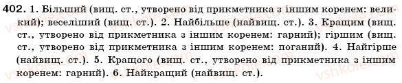 фото задание 402 - § 25. ступені порівняння прикметників - прикметник
