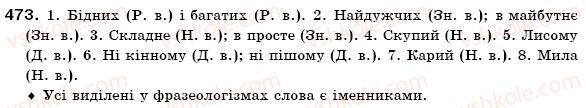 фото задание 473 - § 32. перехід прикметників в іменники - прикметник