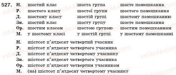 фото задание 527 - § 36. відмінювання порядкових числівників - числівник