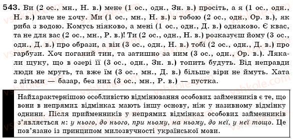фото задание 543 - § 38. особові займенники і зворотний займенник себе - займенник