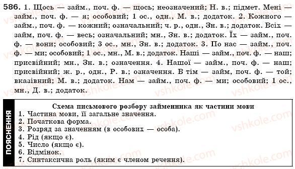 фото задание 586 - § 42. вказівні й означальні займенники - займенник