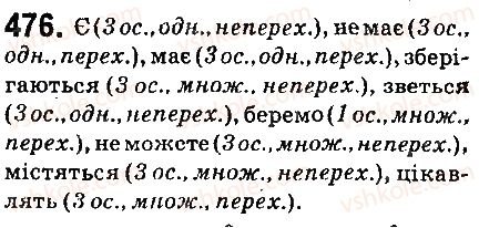 фото задание 476 - § 54. теперішній час - дієслово