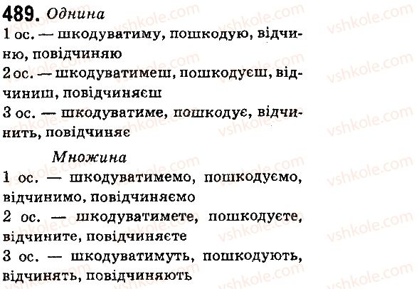 фото задание 489 - § 56. майбутній час - дієслово