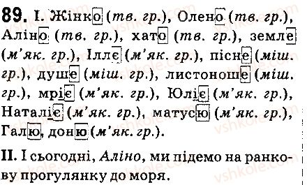 фото задание 89 - § 10. відміновання іменників 1 відміни - морфологія. орфографія. елементи стилістики. іменник