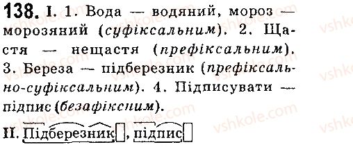 фото задание 138 - § 16. основні способи творення іменників - морфологія. орфографія. елементи стилістики. іменник