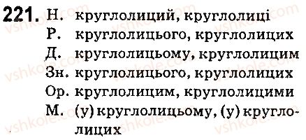 фото задание 221 - § 25. відмінювання прикметників - прикметник