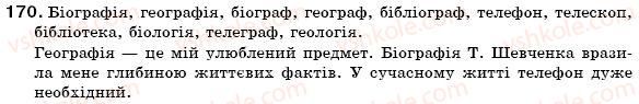 фото задание 170 - §18. написання складних слів разом і через дефіс - словотвір