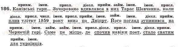 фото задание 186 - § 20. загальна характеристика частин мови - морфологія. іменник