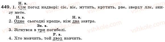 фото задание 449 - § 49. числівник: загальне значення, морфологічні ознаки, синтаксична роль - морфологія. числівник