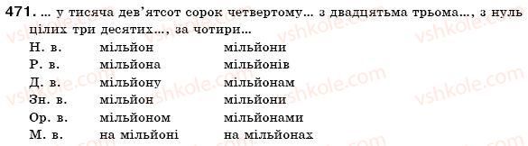 фото задание 471 - § 51. відмінювання власне кількісних, збірних і неозначено-кількісних числівників - морфологія. числівник