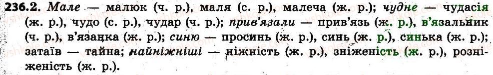 фото задание 236 - § 30. рід іменників. іменники спільного роду. рід незмінюваних іменників - іменник