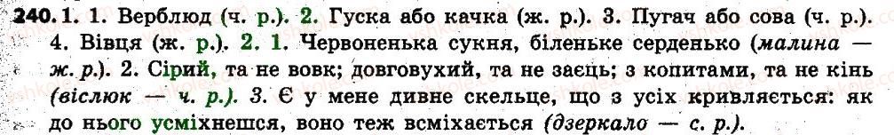 фото задание 240 - § 30. рід іменників. іменники спільного роду. рід незмінюваних іменників - іменник