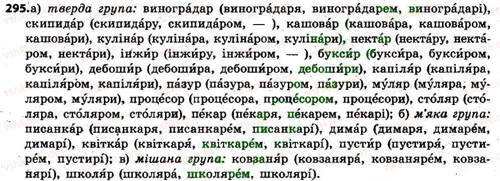 фото задание 295 - § 36. особливості відмінювання іменників чоловічого роду ii відміни в родовому відмінку - іменник