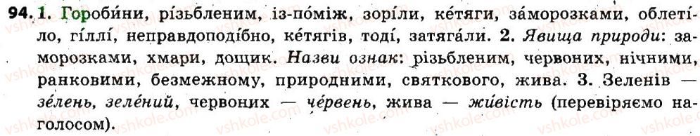 фото задание 94 - § 11. групи слів за вживанням. загальновживані та стилістично забарвлені слова - лексикологія. фразеолопя