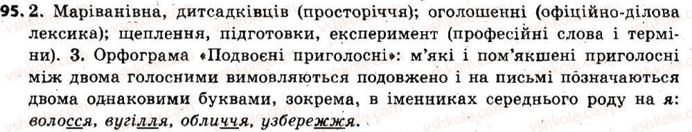 фото задание 95 - § 11. групи слів за вживанням. загальновживані та стилістично забарвлені слова - лексикологія. фразеолопя