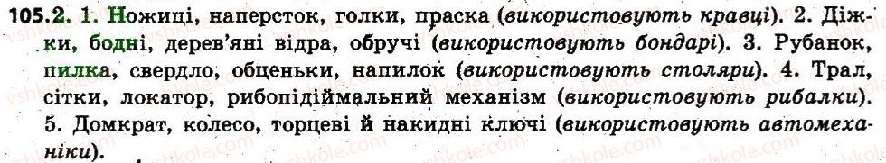 фото задание 105 - § 13. професійні слова і терміни. просторічні слова - лексикологія. фразеолопя