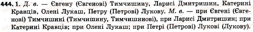 фото задание 444 - § 53. написання прізвищ прикметникової форми - прикметник