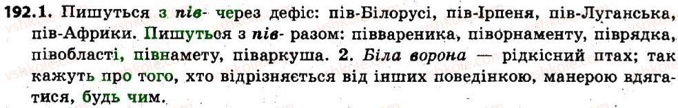 фото задание 192 - § 24. написання слів з пів - словотвір, орфографія