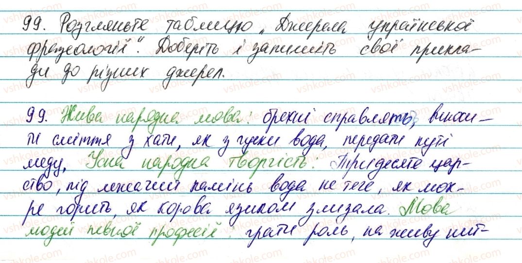 фото задание 99 - § 13. джерела української фразеології - лексикологія. фразеологія