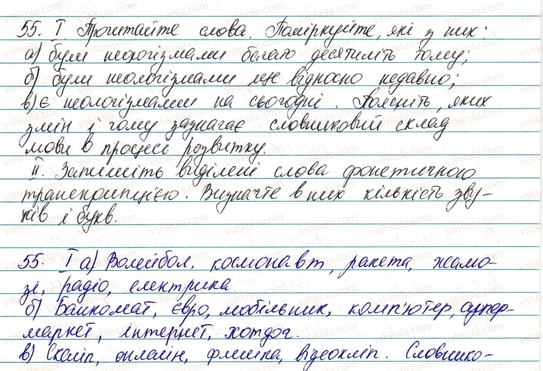 фото задание 55 - § 8. активна й пасивна лексика - лексикологія. фразеологія
