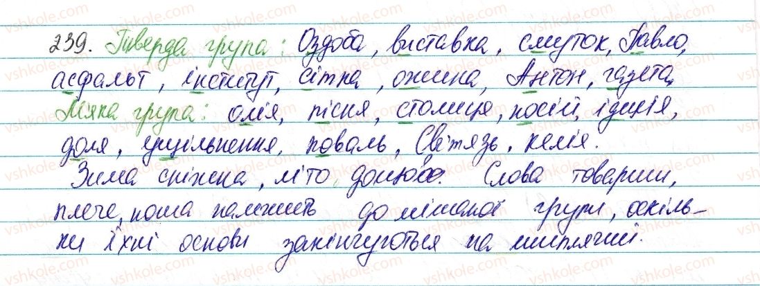 фото задание 239 - § 28. відміни й групи іменників - морфологія та орфографія. іменник
