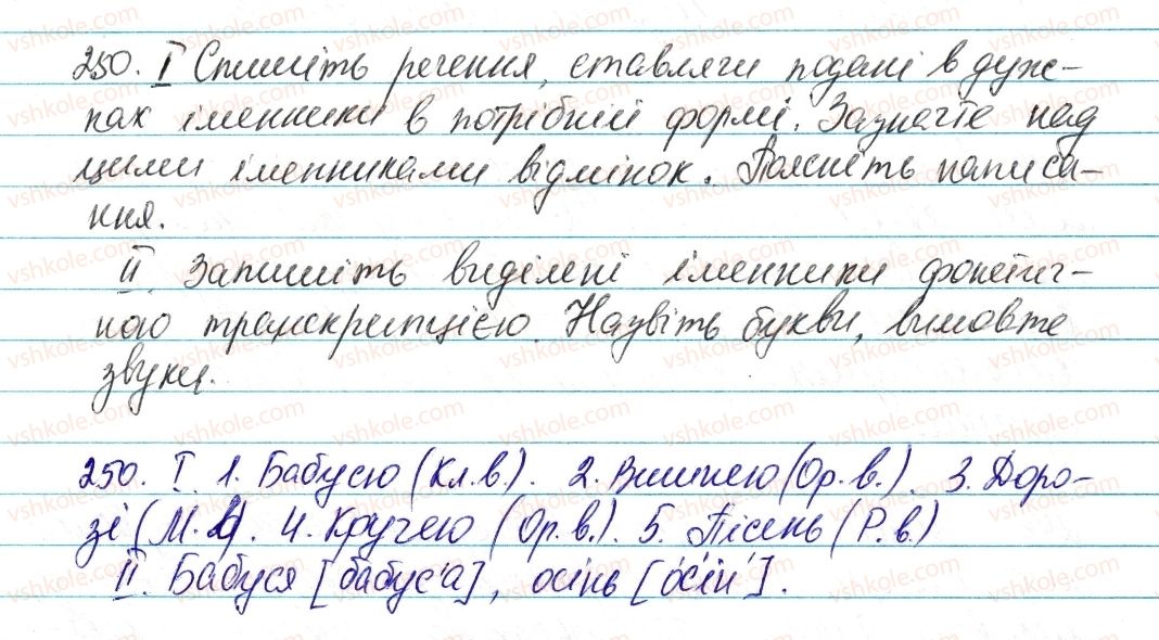фото задание 250 - § 29. відмінювання іменників і відміни - морфологія та орфографія. іменник